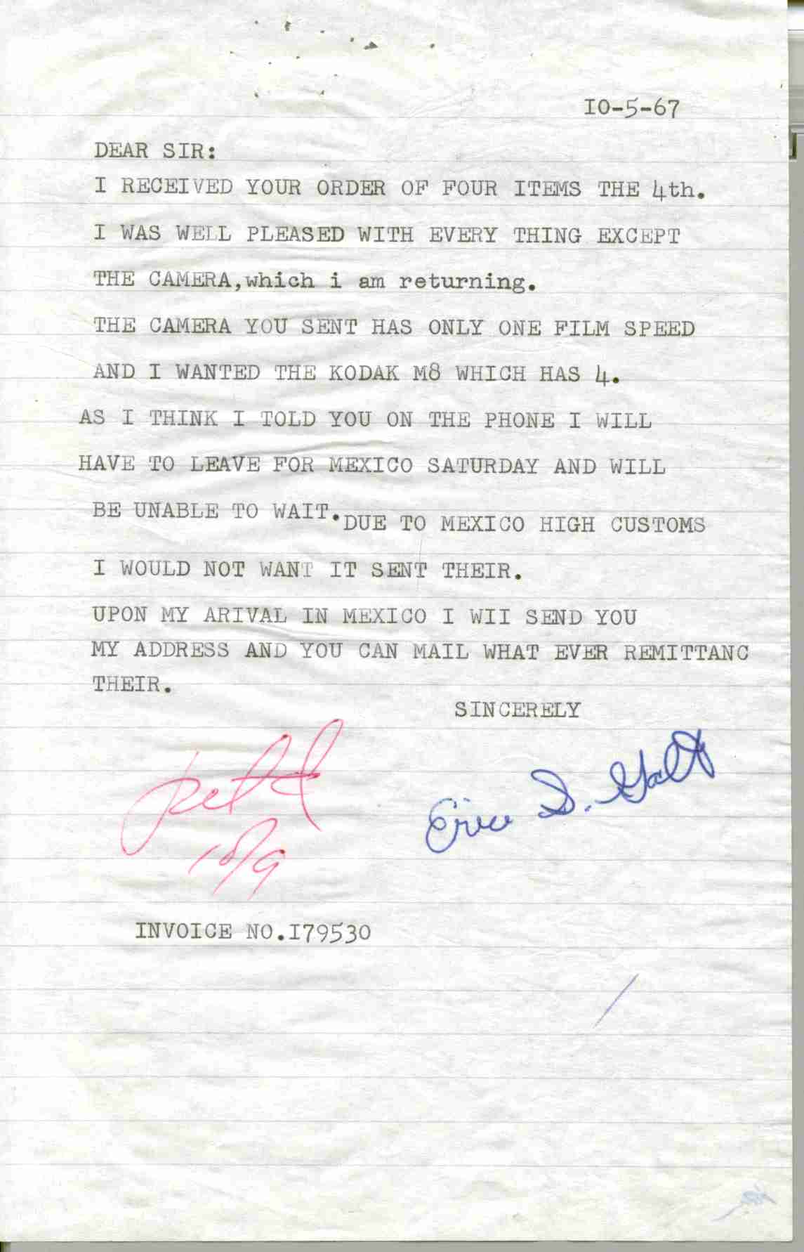 letter, october 05, 1967, eric s galt.jpg